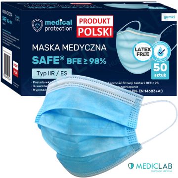 MEDCILAB - Polskie atestowane maseczki medyczne niebieskie Lublin